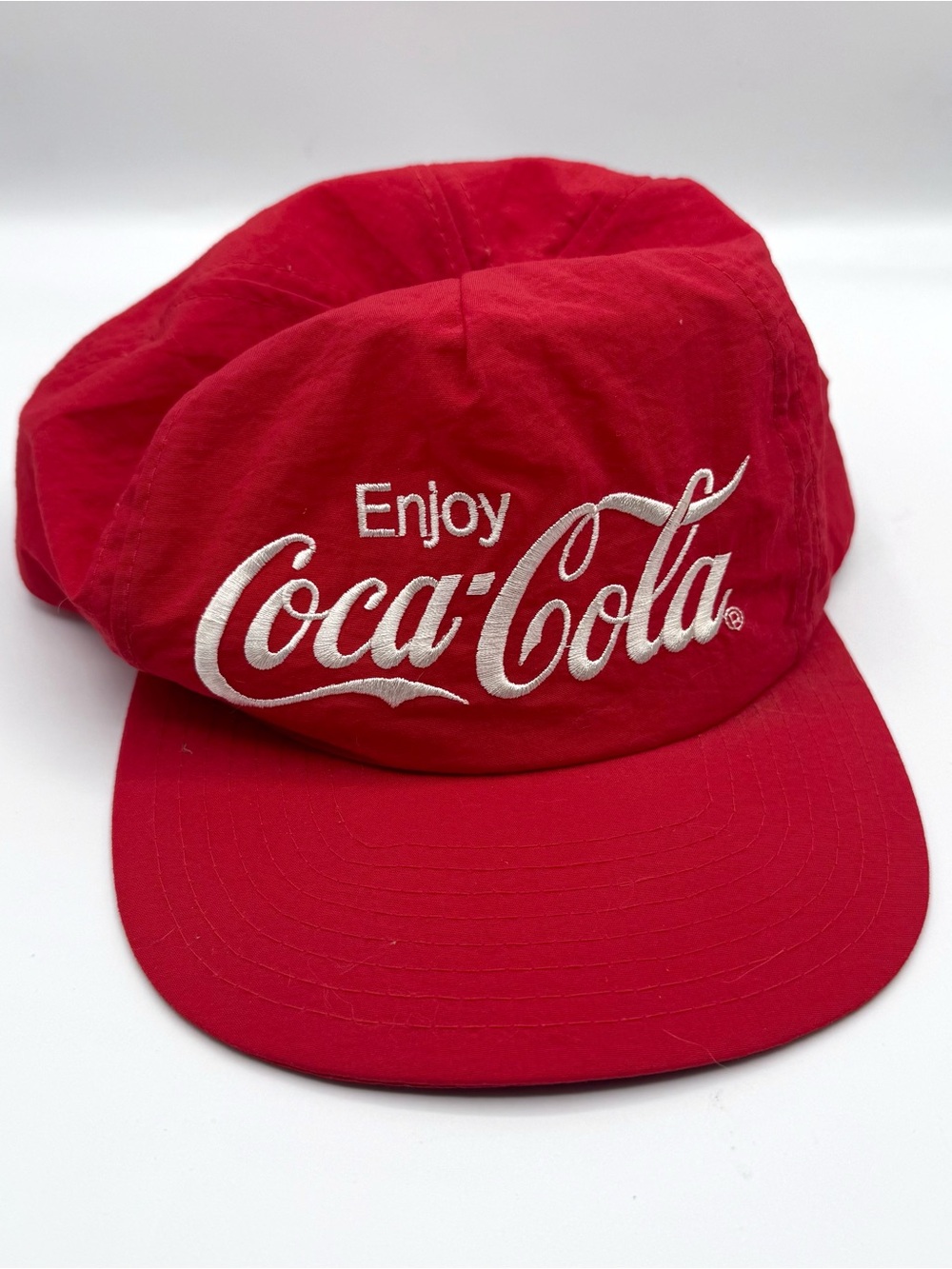 VTG “Enjoy Coca-Cola” Red Nylon Adjustable Snapback Hat